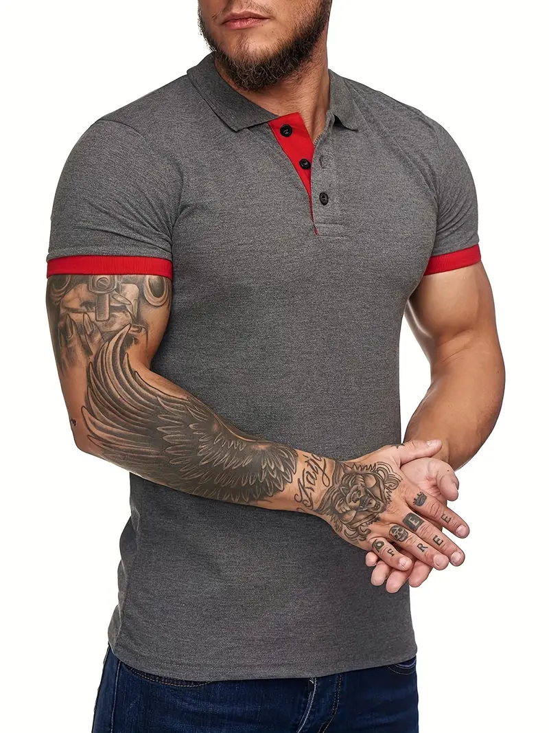 🔥8 Pack only $23.99🔥Men's Short Sleeve Casual Slim Fit Polo Shirts Bas ...