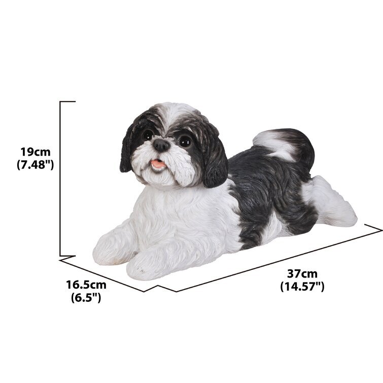 Shih Tzu Lying Down Statue
