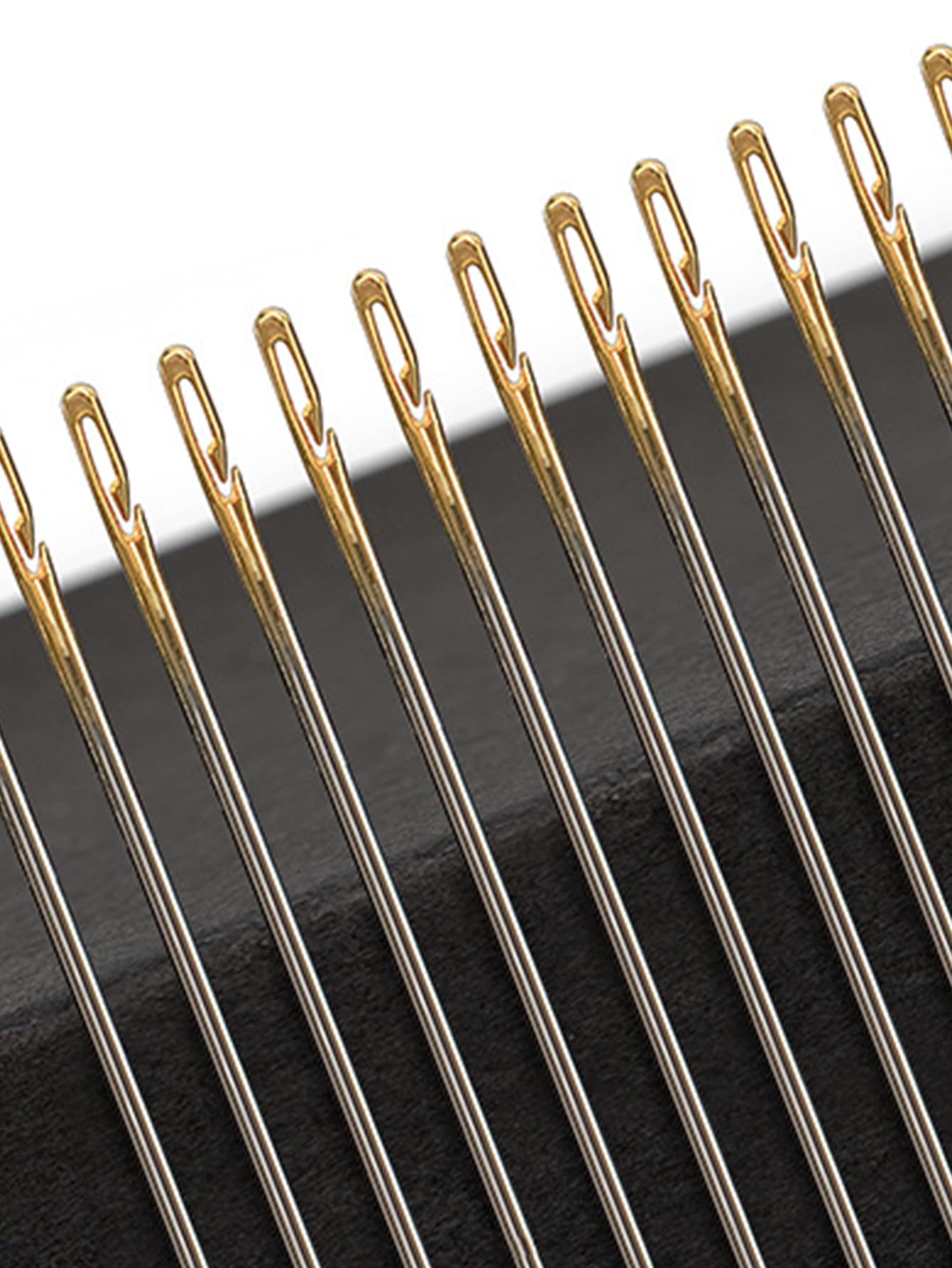 12pcs 45mm Self Threading Needle, Embroidery Needles For Hand Sewing, Easy Side Threading, Stainless Steel Stitching Tools