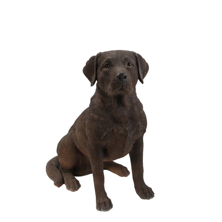 Sitting Brown Labrador Retreiver Dog Statue