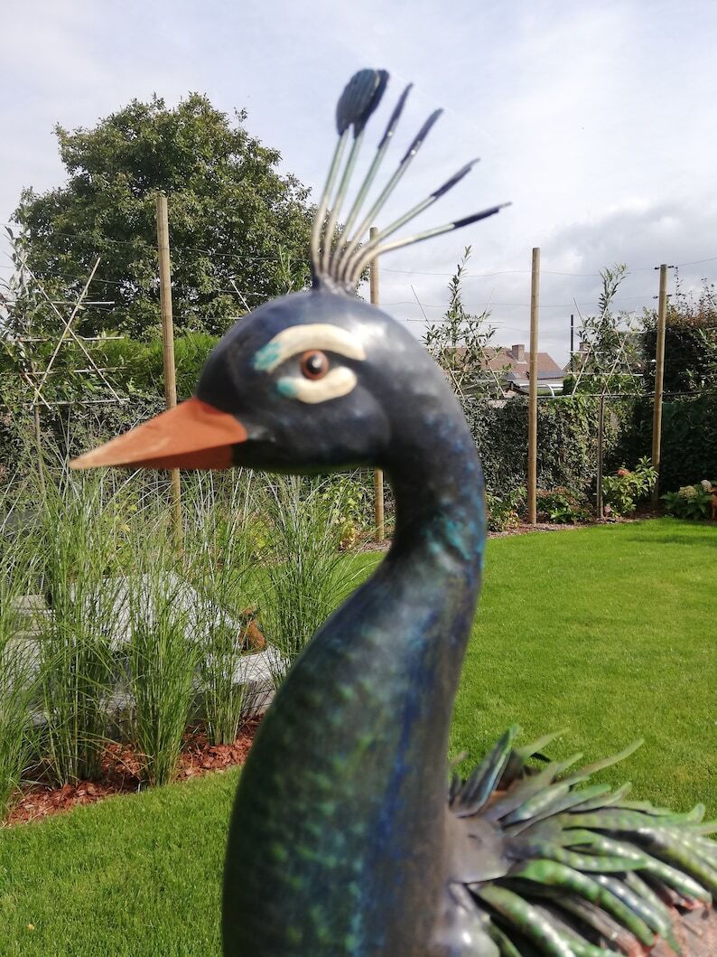 Xl iron peacock - Amazing detail and beautiful colours