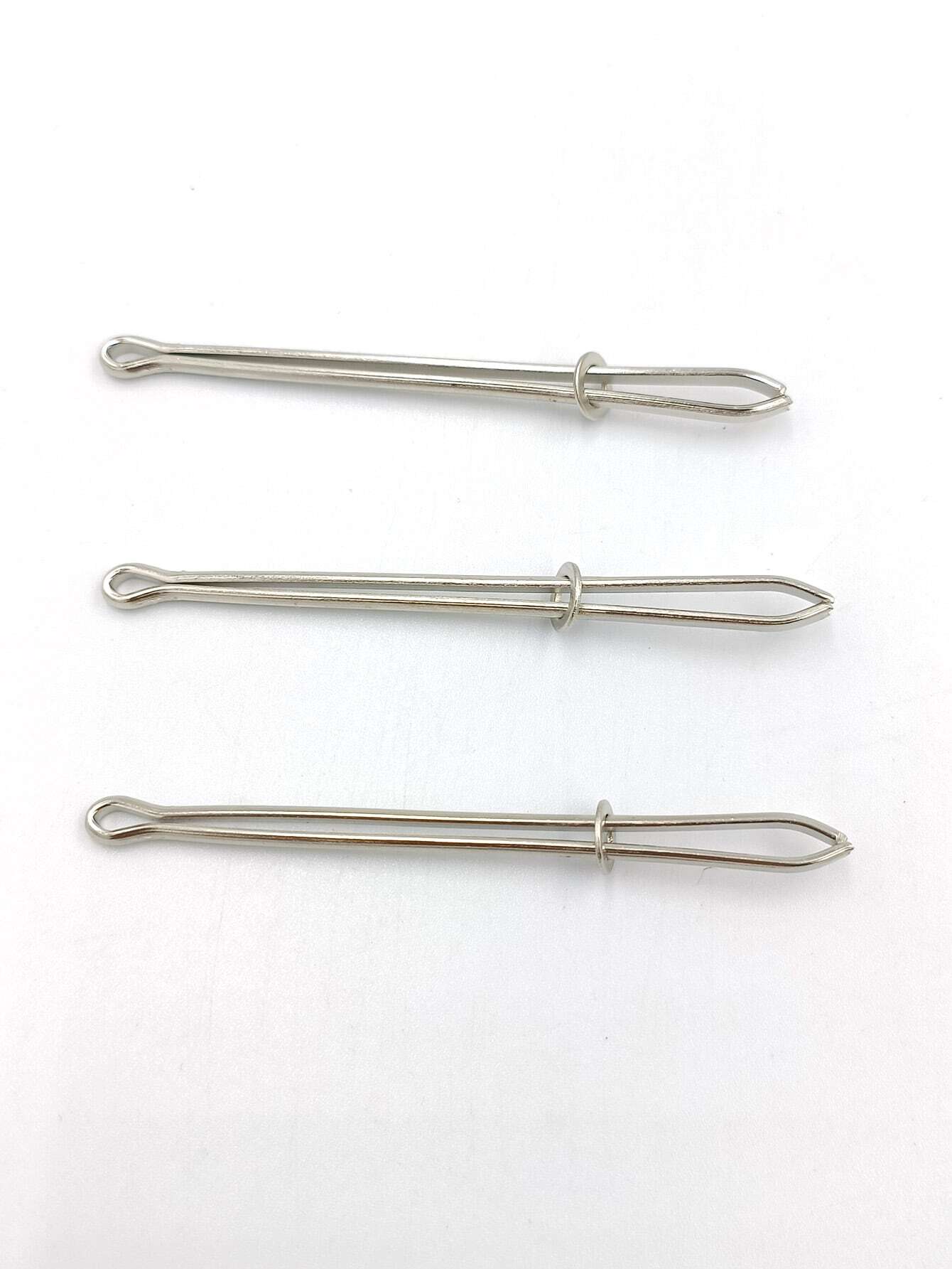 3pcs Stainless Steel Elastic Cord Rope Threader Clip