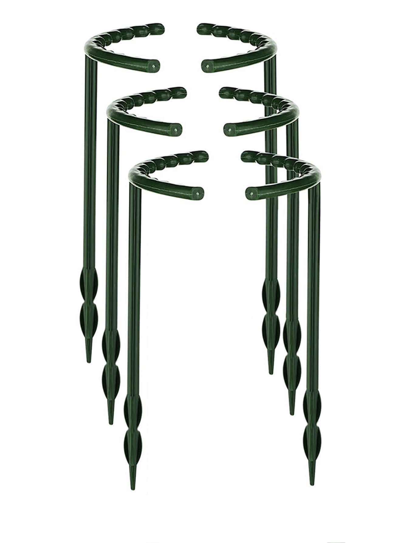 6pcs Plant Support Frame, Green Plastic Plant Support Stake For Potted Plant