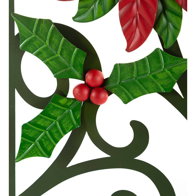 Poinsettia And Cardinal Garden Art