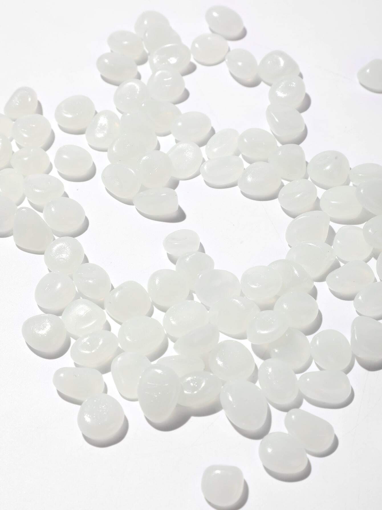 100pcs Glow In The Dark Stone Design Garden Decoration Craft, Mini Stone Garden Ornament For Yard Plant Pot