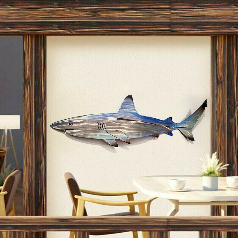 e?|? Metal Shark Art Wall Decor