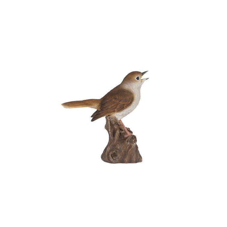 Motion Activated Singing Nightingale Standing on Stump