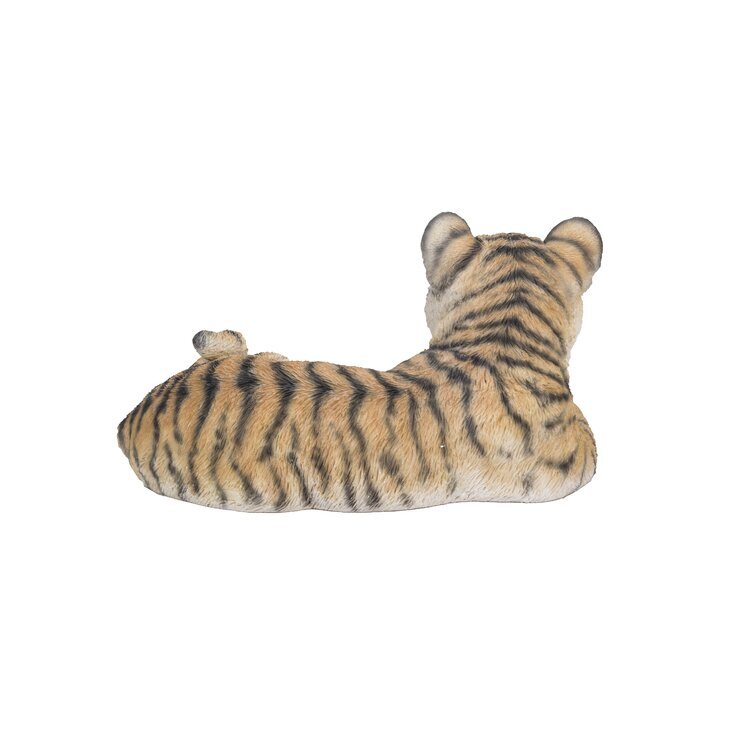 Baby Tiger Cub Laying Down Statue