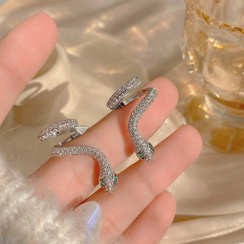 Snake Earrings & Hook Cuff