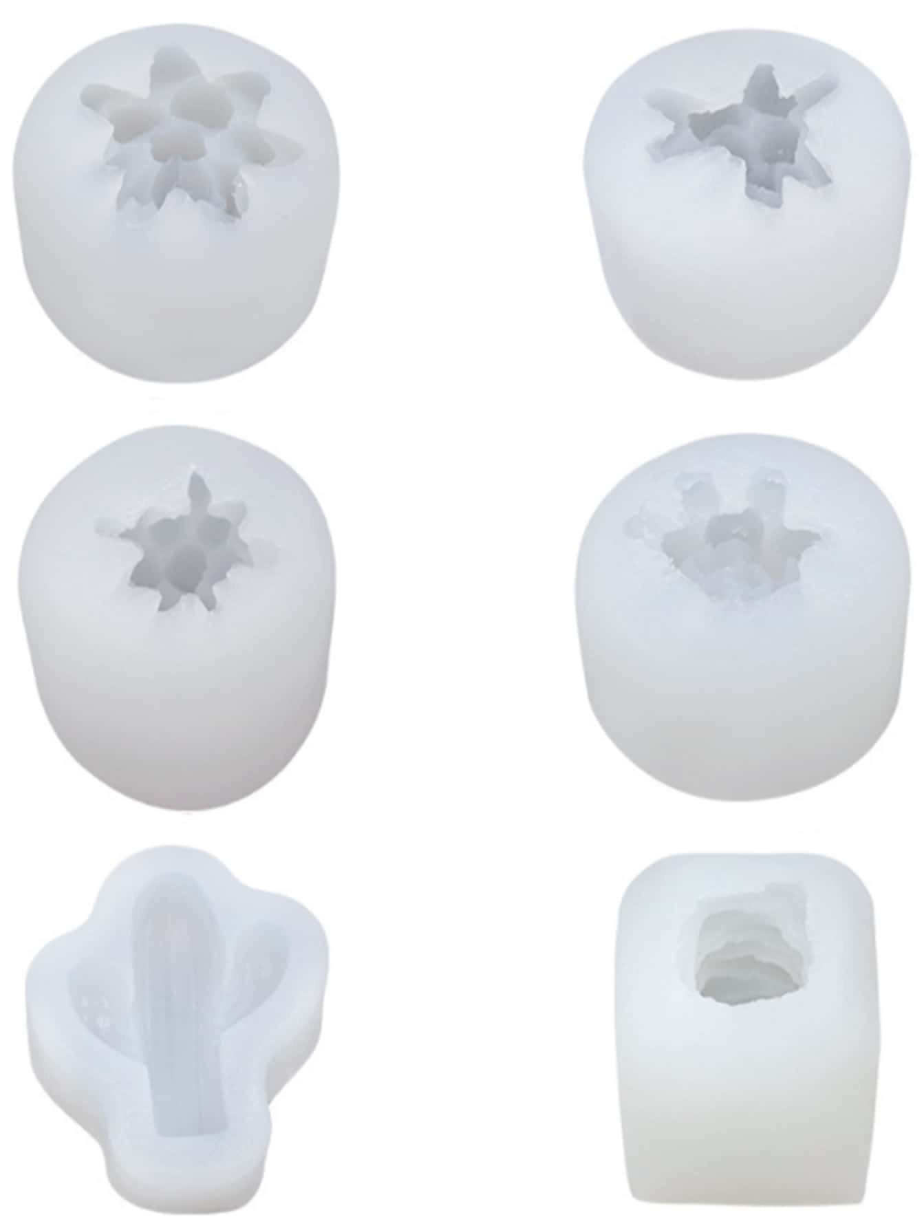 6pcs Succulents Design DIY Silicone Mold