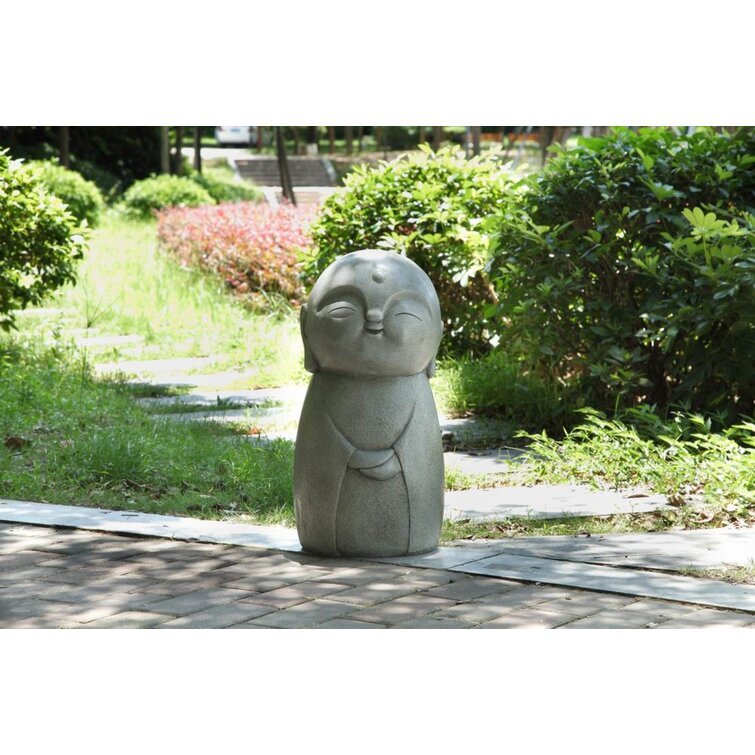 Smiling Lucky Japanese Jizo Statue