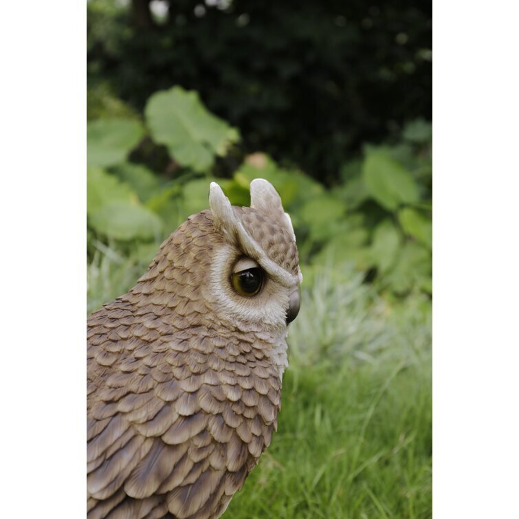Long Eared Owl on Stump Statue