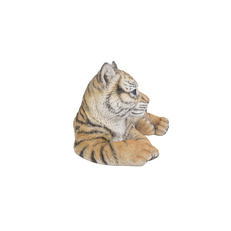 Baby Tiger Cub Laying Down Statue