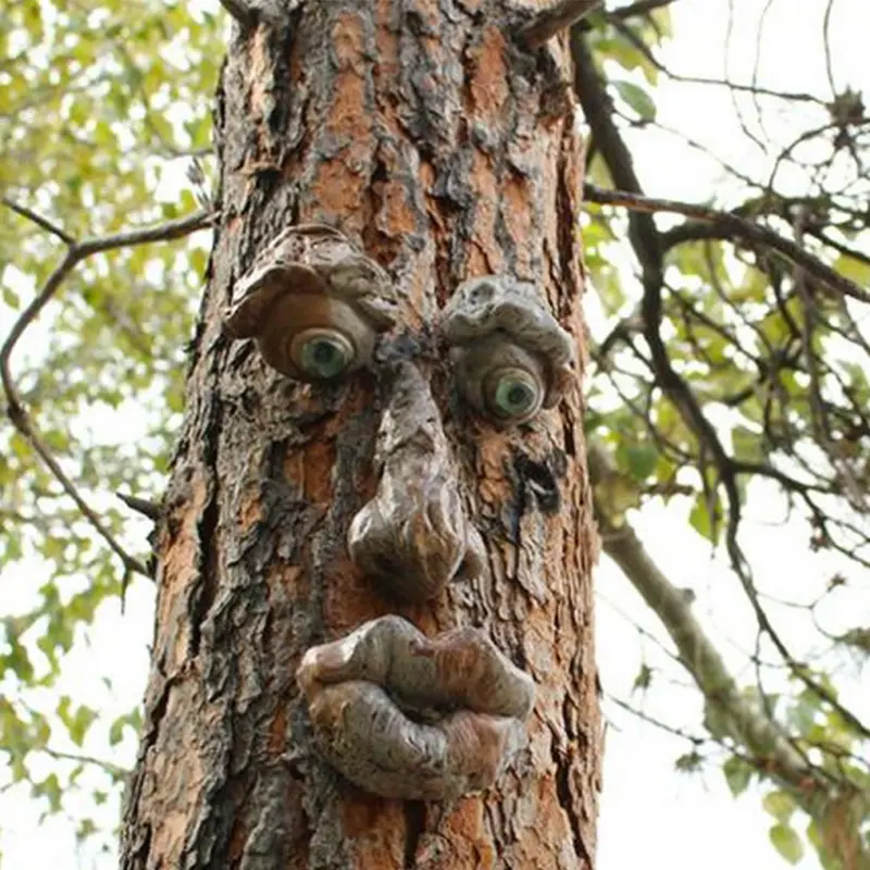 Bark Face Monster Five Senses Ornament Garden Decoration