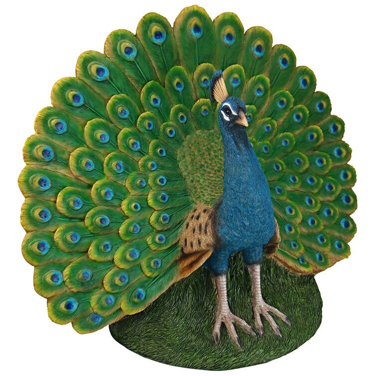 Peacock Plumage Garden Statue