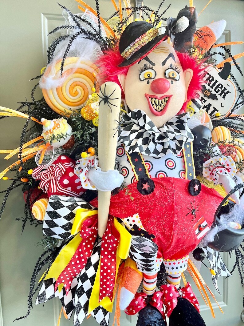 Killer Clown Wreath