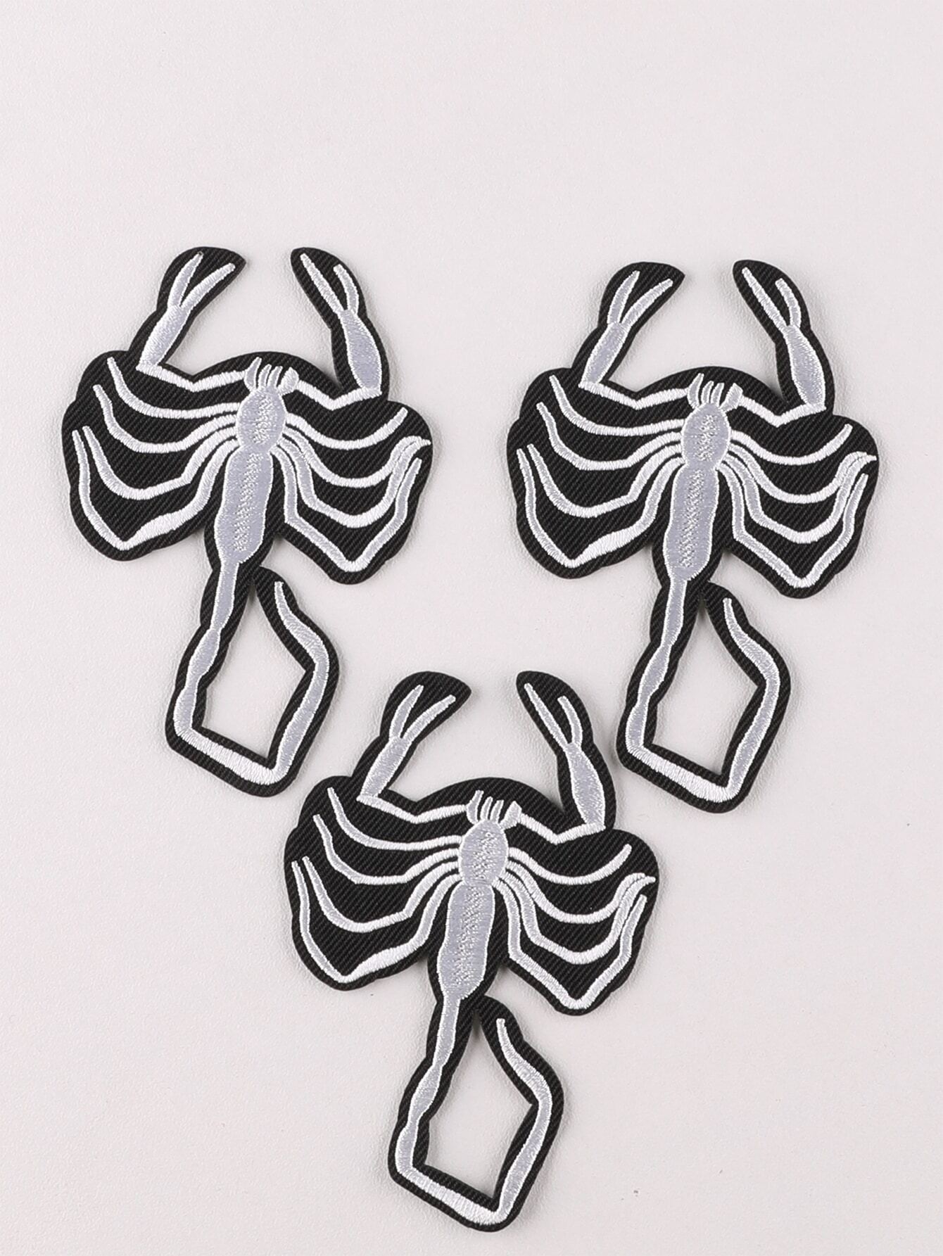 3pcs/set Scorpion Embroidered Iron-on Patch, Polyester DIY Clothing Accessories