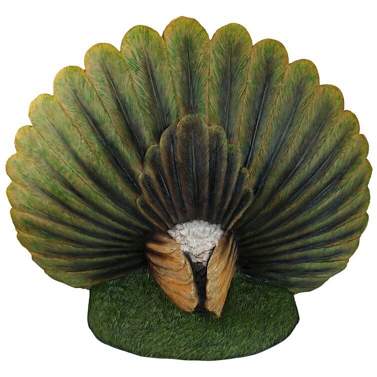 Peacock Plumage Garden Statue
