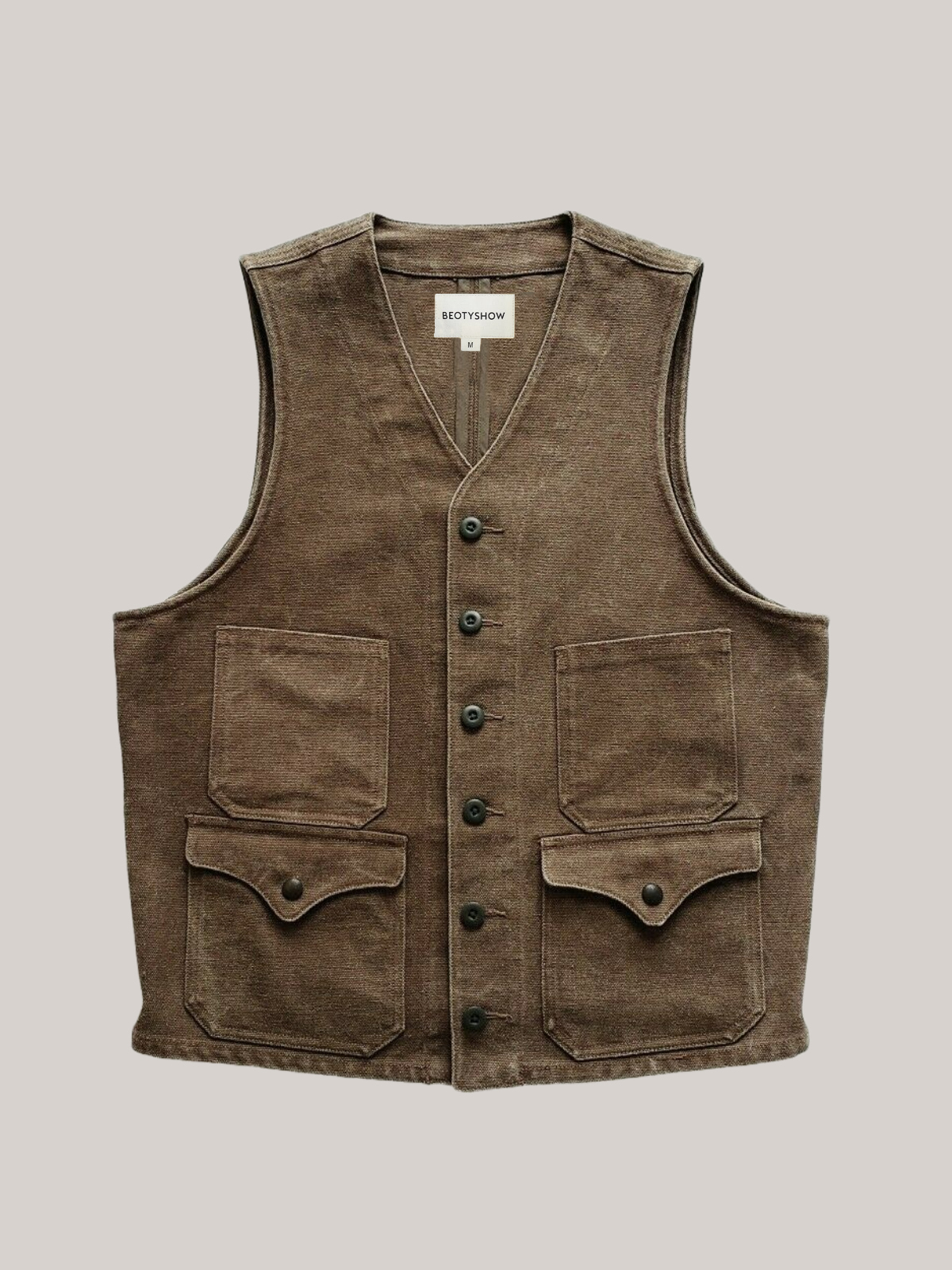 Men's Canvas Work Vest - cjy139987