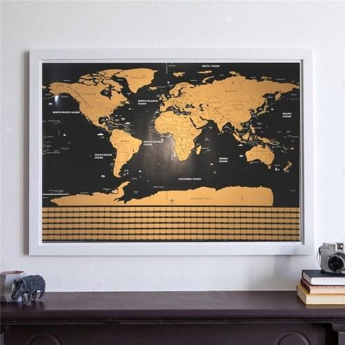 Scratch Off Map Interactive Vacation Poster World Travel Maps(42X30)