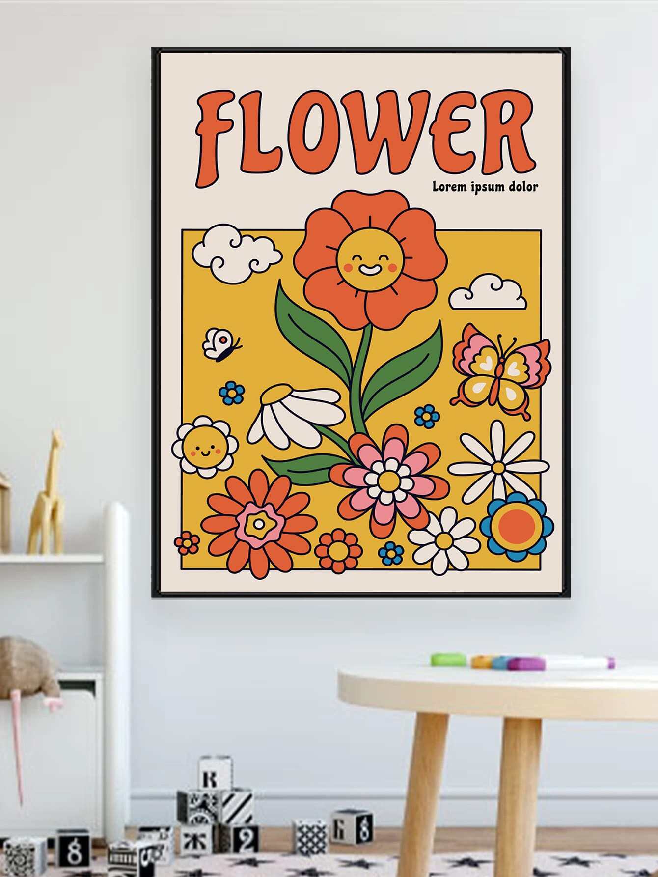 1pc PMMA DIY Diamond Painting Without Frame, Cartoon Sunflower Pattern Rectangle DIY Diamond Unframed Painting For Home Decor