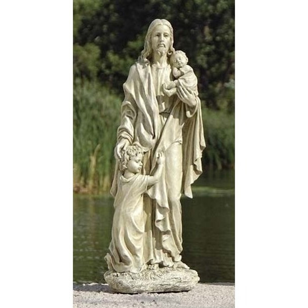Jesus with Children Garden Figure - 24 inch