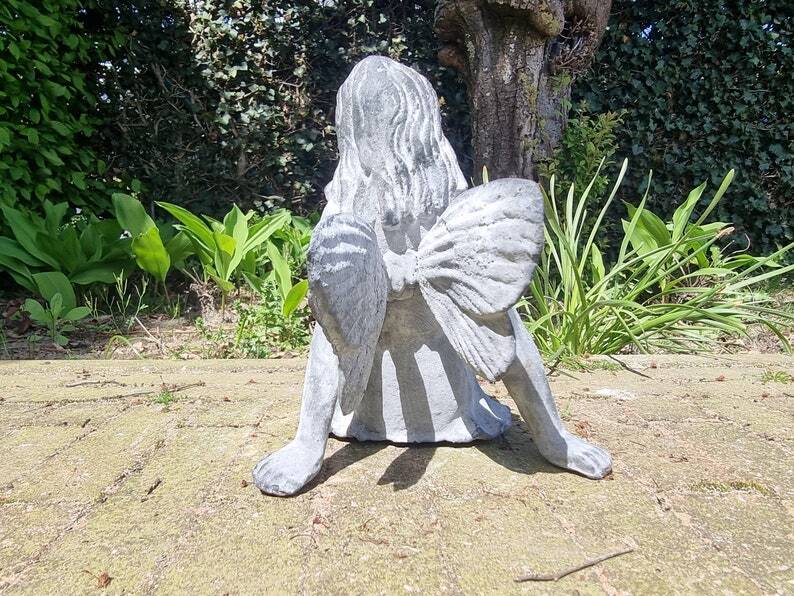 Cast iron garden fairy - Garden angel - Iron garden decoration - magical garden and terrace sculptures