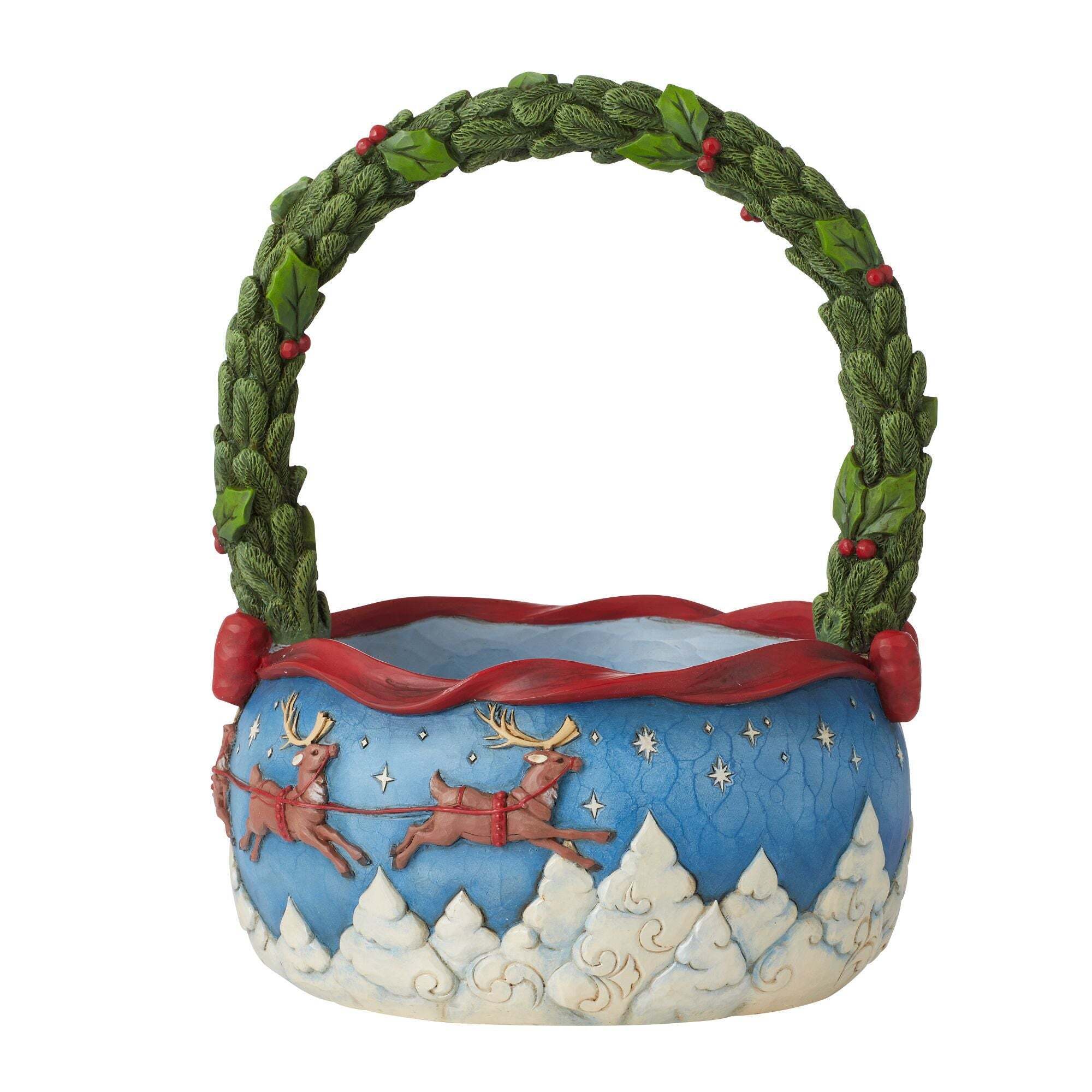 Set/4 Christmas Basket w/Ornam
