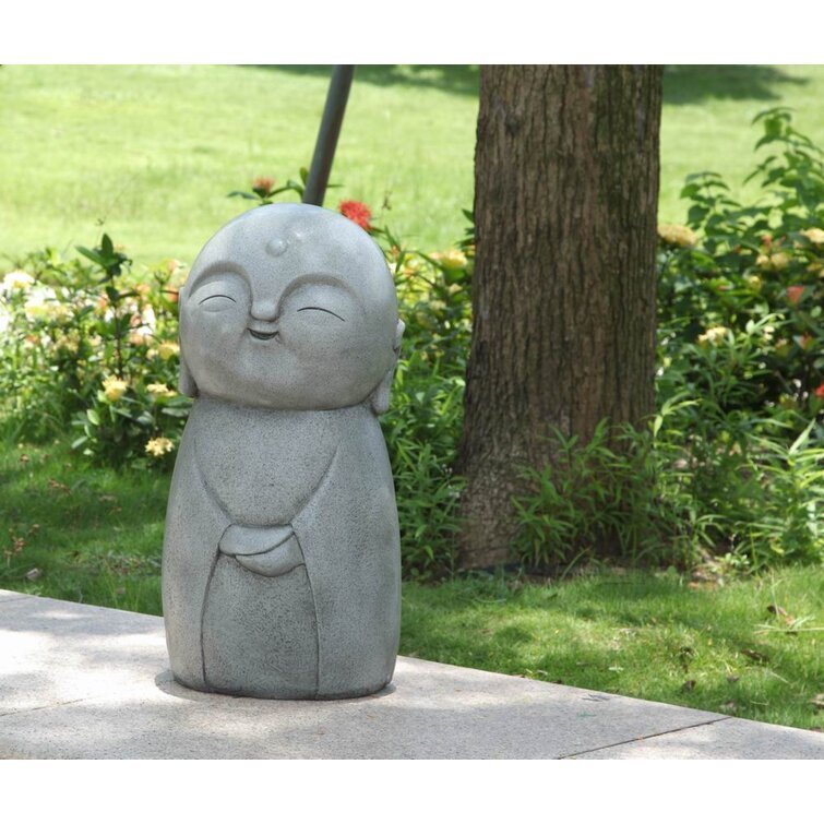 Smiling Lucky Japanese Jizo Statue