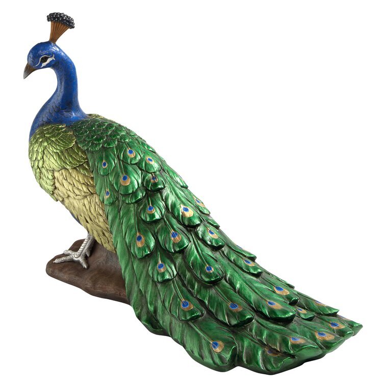 The Regal Peacock Garden Statue