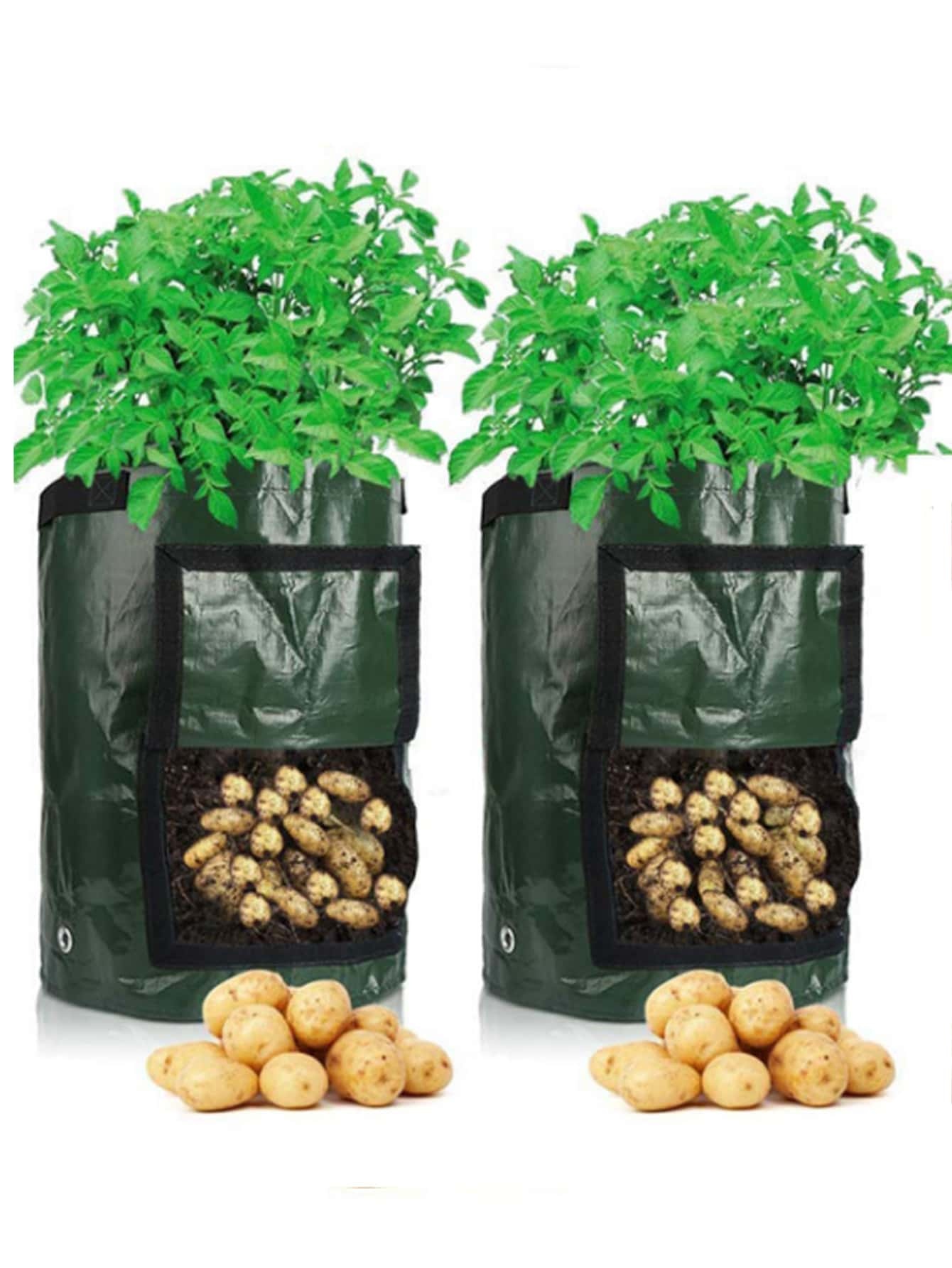 1pc Portable Plant Grow Bag, PE Vegetable Standing Grow Bag, For Home