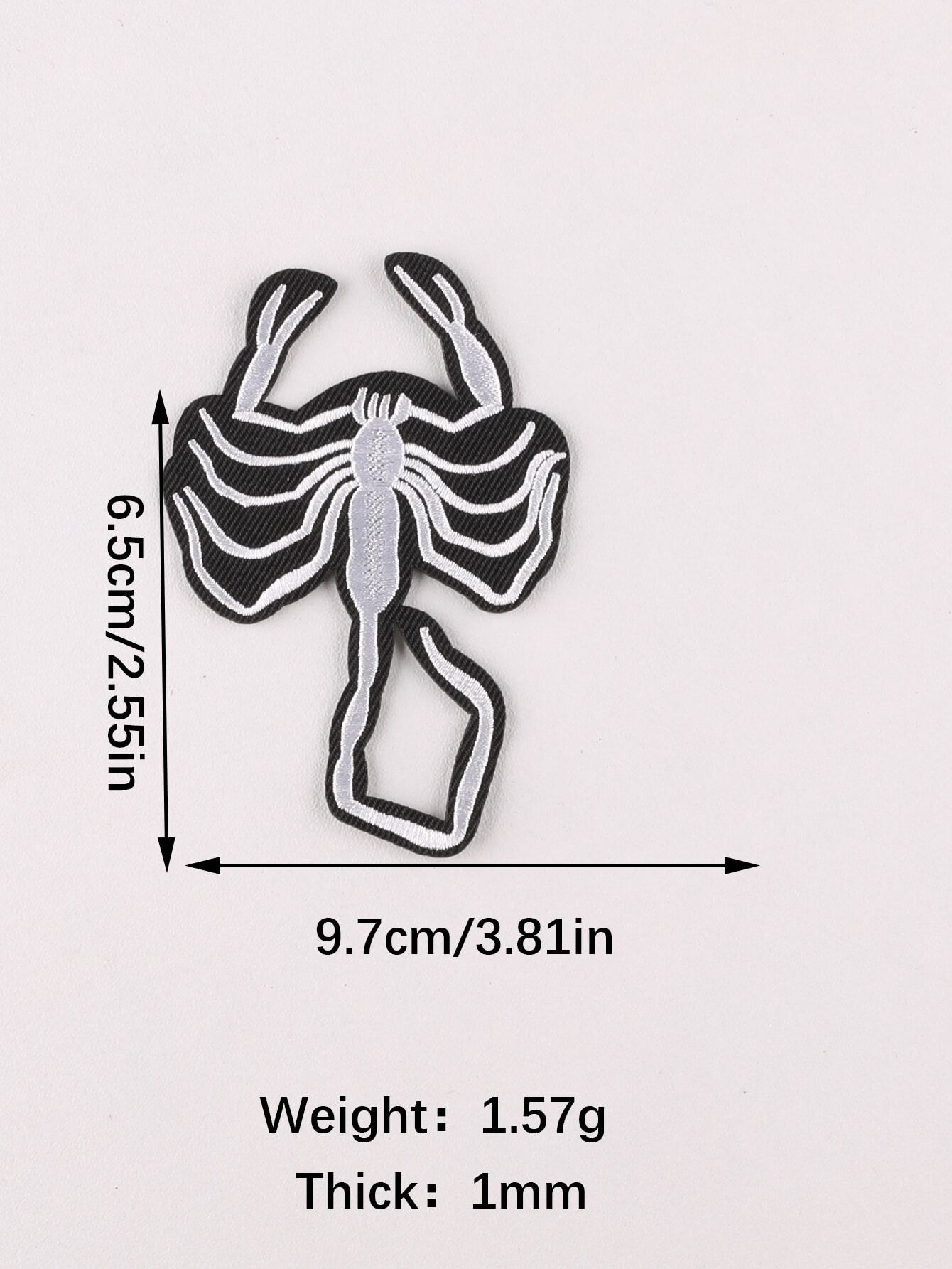 3pcs/set Scorpion Embroidered Iron-on Patch, Polyester DIY Clothing Accessories