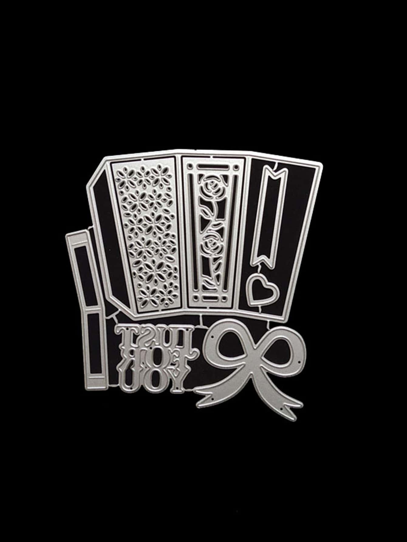 1pc Stainless Steel Cutting Die, Bow & Flower Design DIY Etched Stencil Craft Die For Home