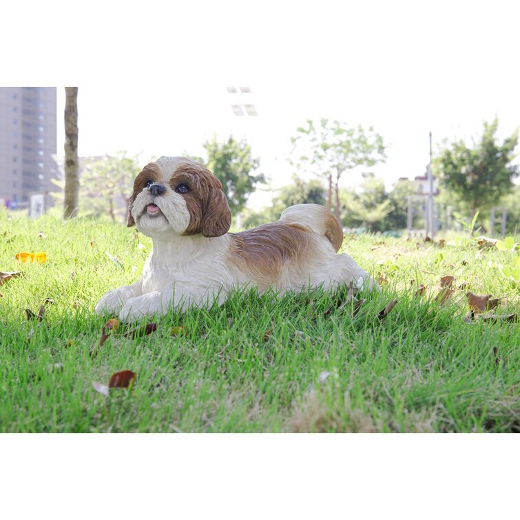 Shih Tzu Lying Down Statue