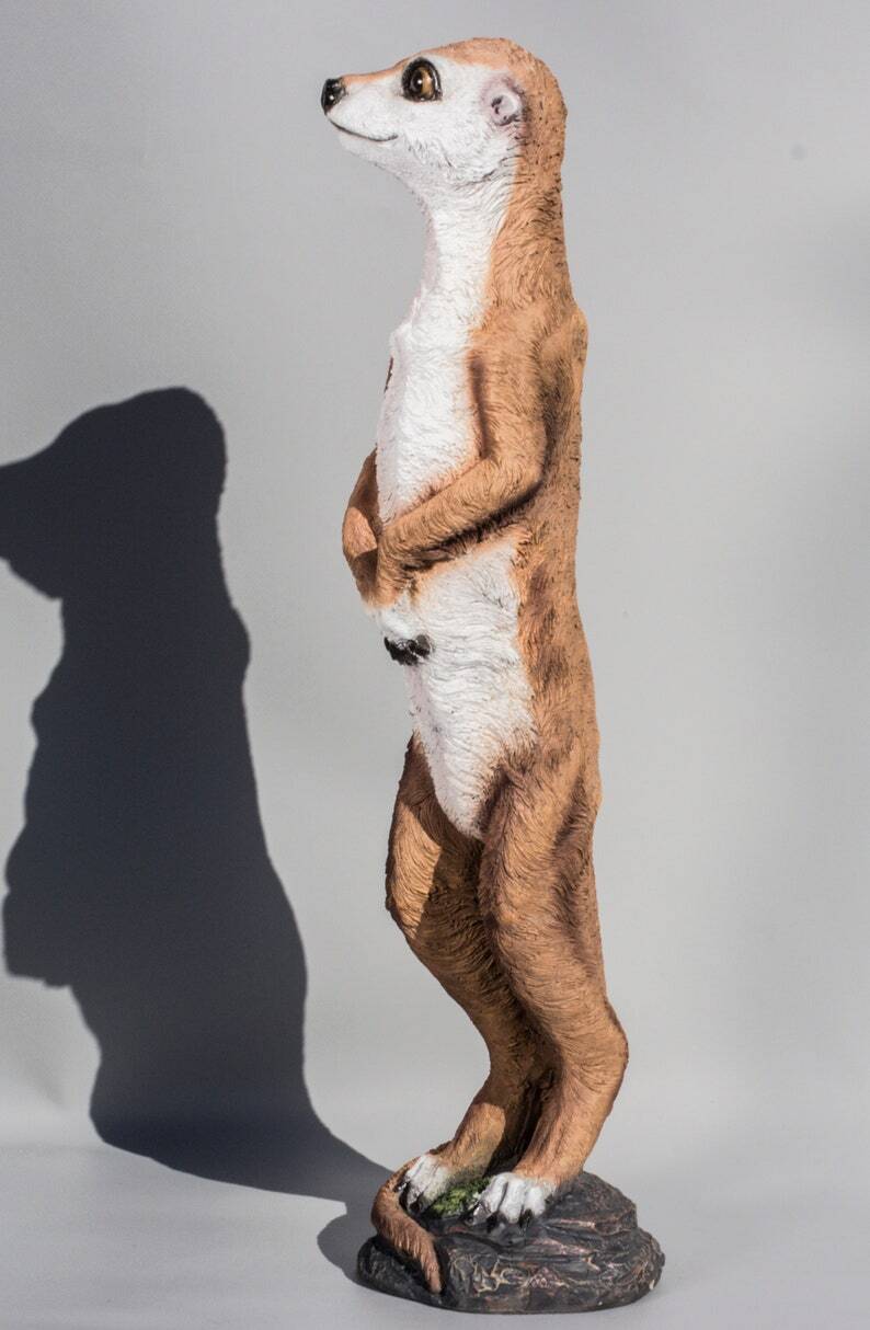 Meerkat Statue *Wildlife Sculpture *Outdoor Garden Ornament *African Wild Animal *Gopher Figurine Large *Ground Squirrel *Safari Yard Decor