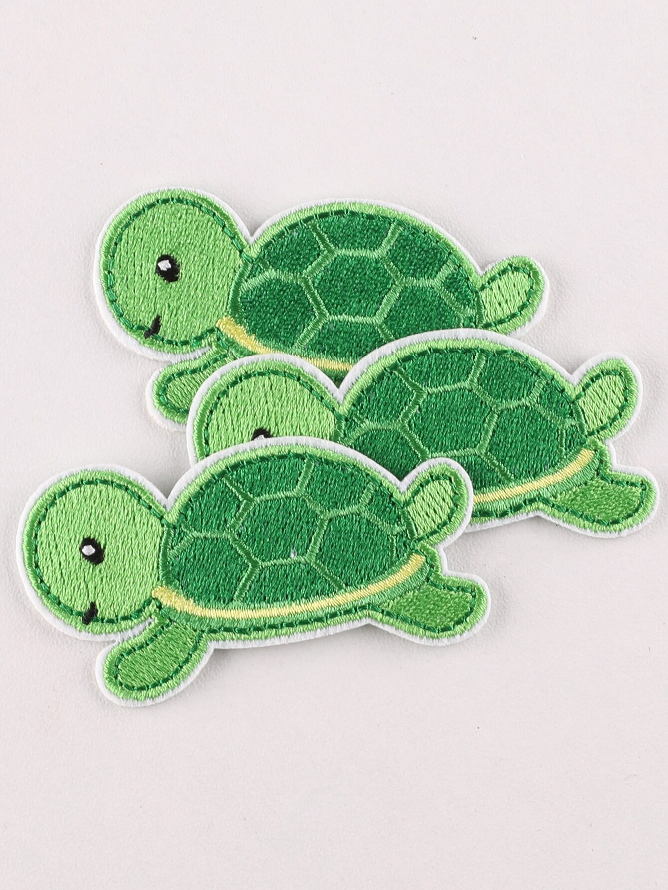 3pcs/set Turtle Embroidered Iron-on Patch, Cartoon Cute Polyester DIY Clothing Accessories