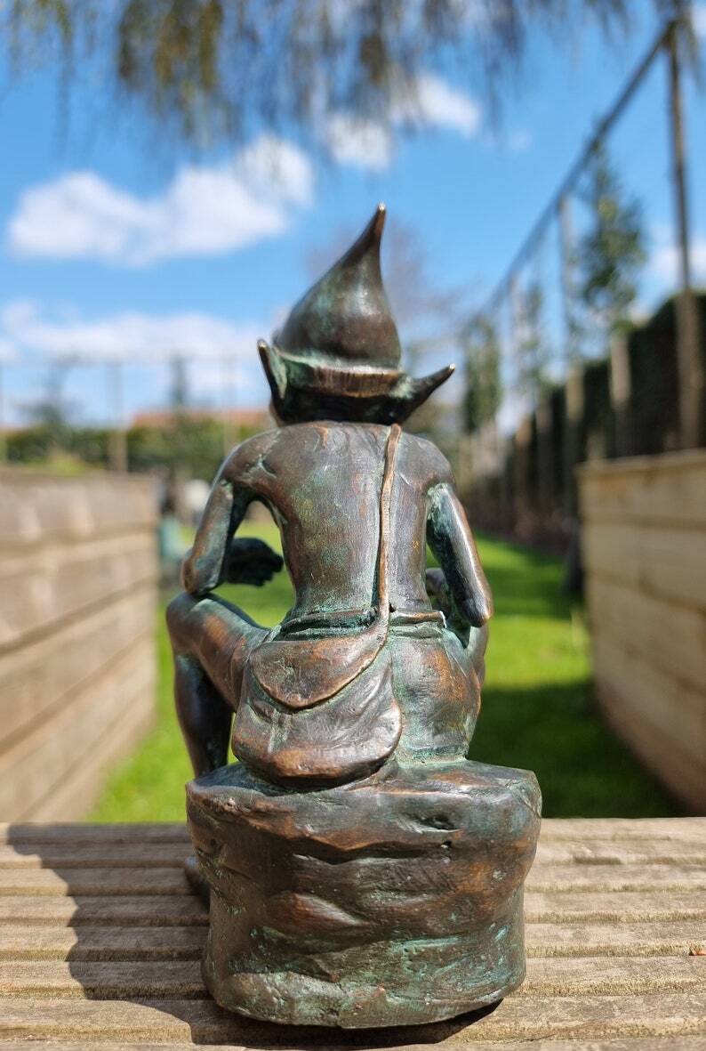 Bronze Pixie - Bronze gnome - Bronze fairy figure - Bronze art