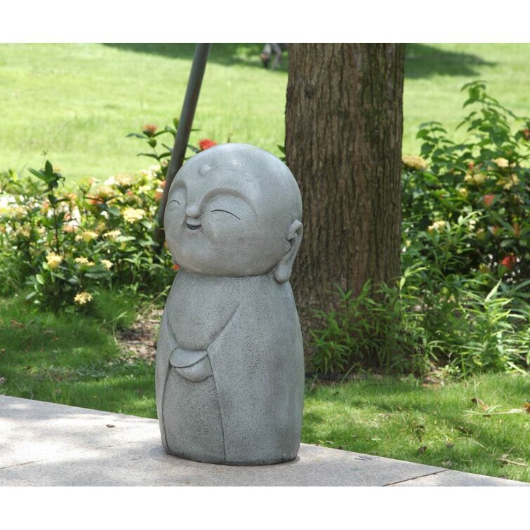 Smiling Lucky Japanese Jizo Statue