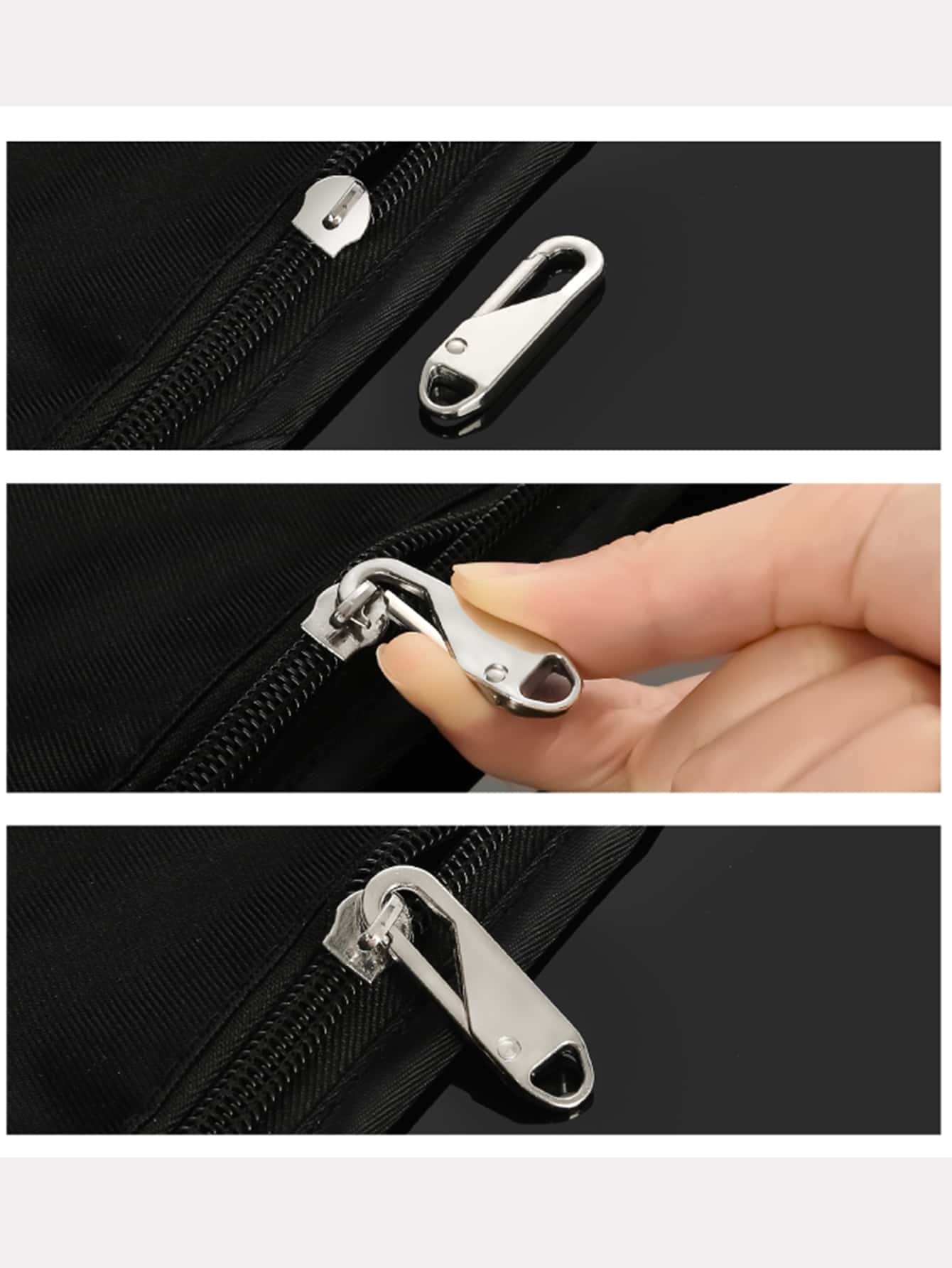 15pcs Plain Zipper Head
