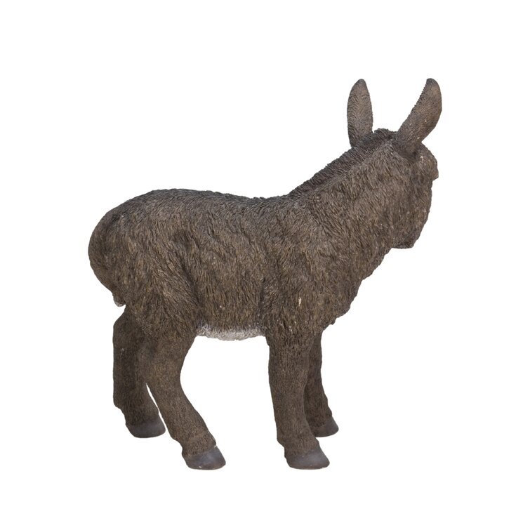 Standing Donkey Looking Left Statue