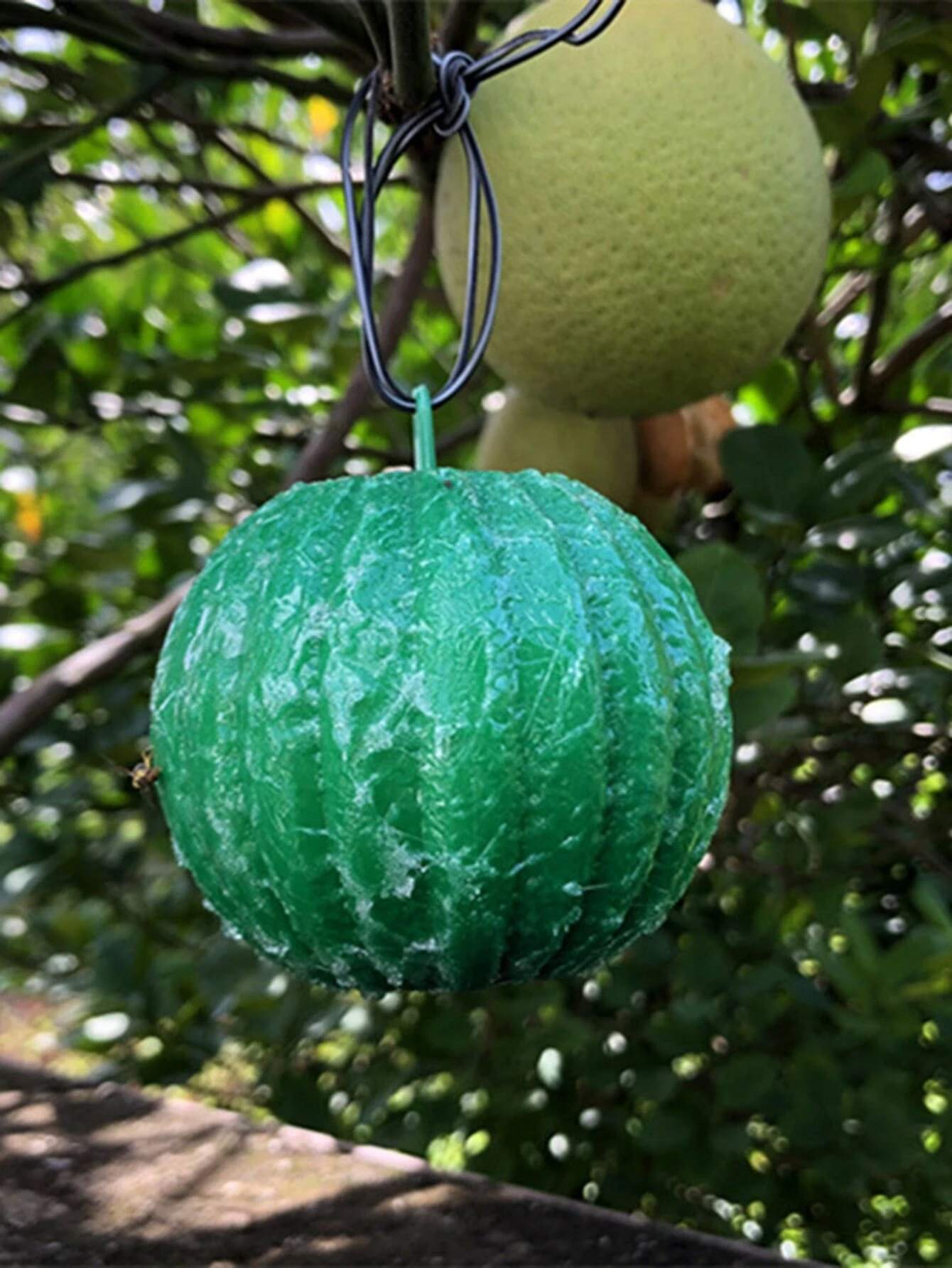 1pc Plastic Fly Trap Ball, Pumpkin Shaped Fly Trap Ball For Garden