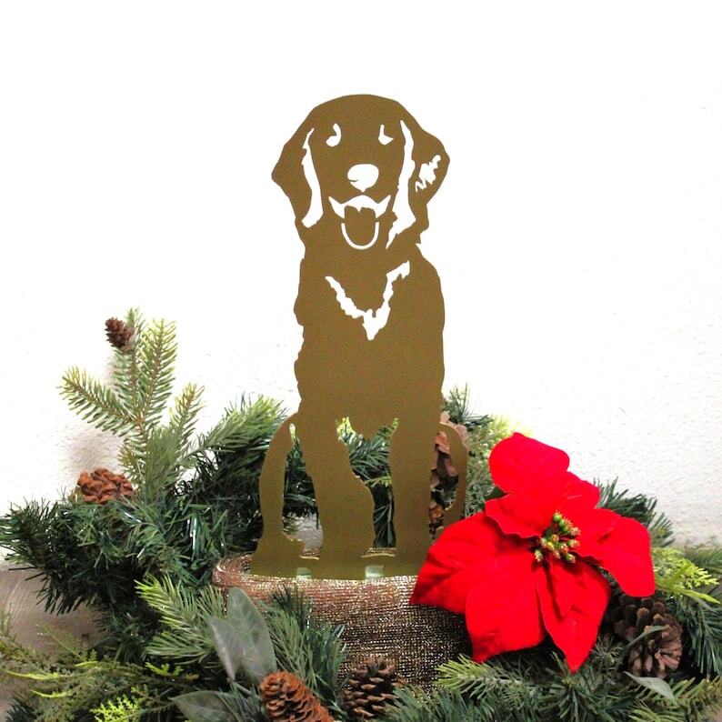 Special Edition *Gold* Golden Retriever Metal Dog Silhouette | Yard Art | Garden Décor | Pet Memorial | Spring Garden Gift | My Metal Rescue