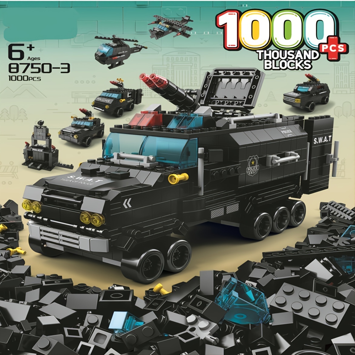 1000pcs Children's Building Blocks, Assembled Toys, Puzzle Assembled Model, Birthday Gift For Boys And Girls