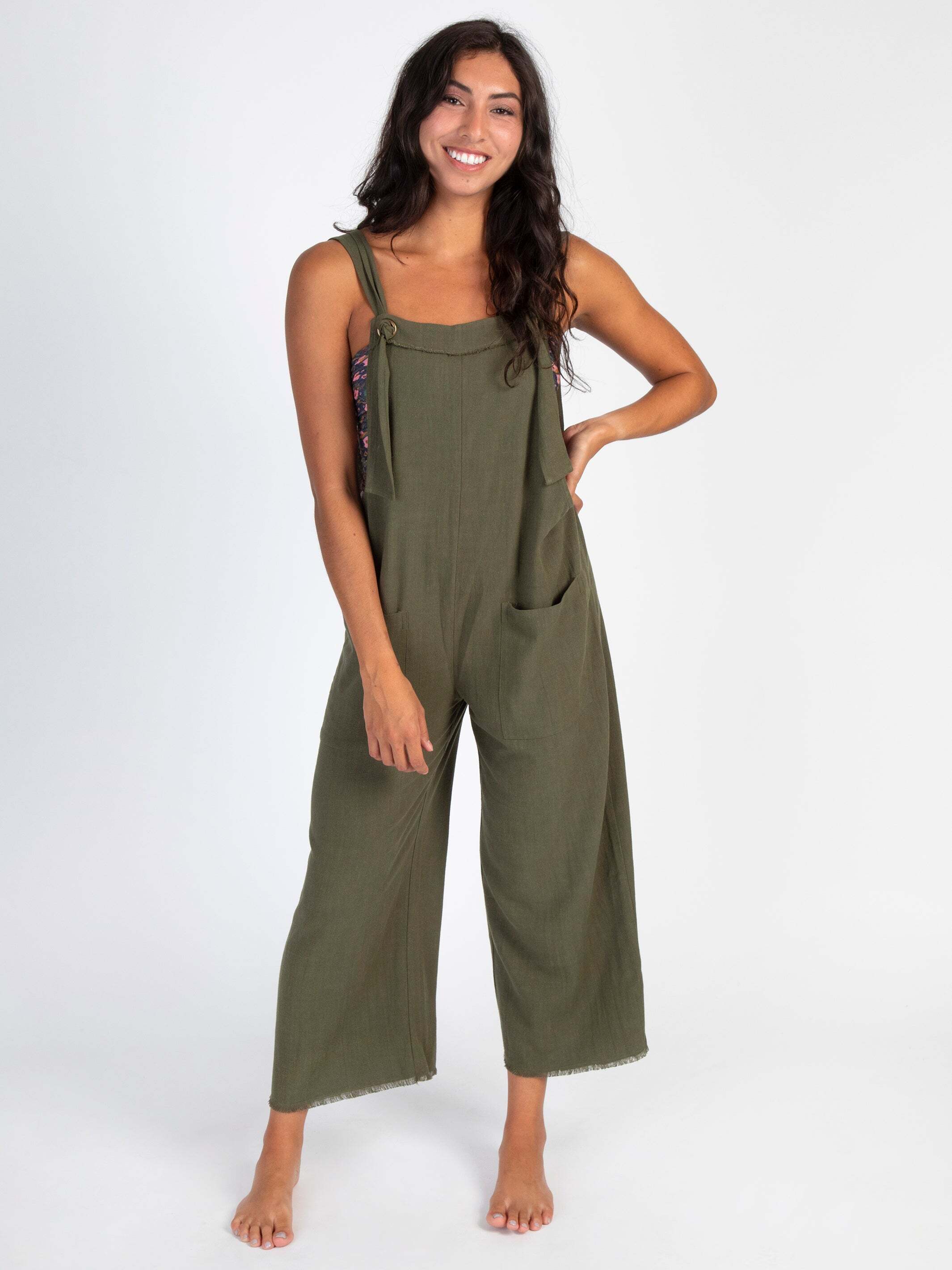 Carly Wide-Leg Jumpsuit - Olive - RECALLS