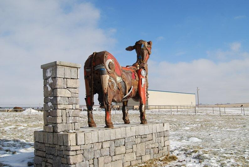 Outdoor Cow Metal Large Sculpture