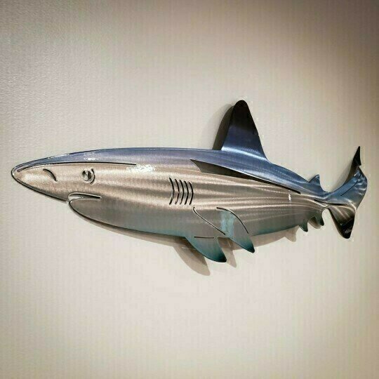 e?|? Metal Shark Art Wall Decor