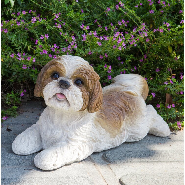 Shih Tzu Lying Down Statue