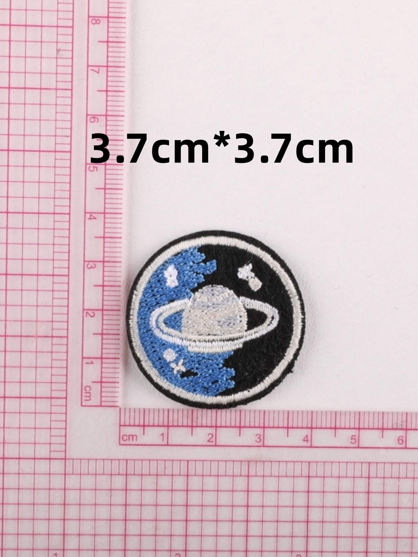 3pcs Planet Embroidered Iron-on Patch, Creative Polyester Multi-purpose Round Decoration Patch For Cloth, Bag